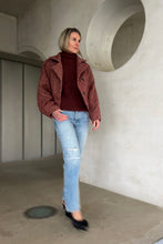 Afbeelding in Gallery-weergave laden, Rabens Saloner Herringbone Jacket  Burgundy Combo Lunna W24404102
