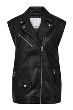 Afbeelding in Gallery-weergave laden, Co&#39;couture PhoebeCC Leather Biker Vest Black 30108 96
