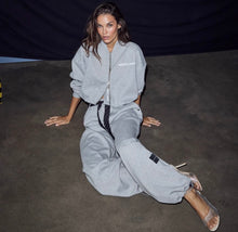 Afbeelding in Gallery-weergave laden, Haute L'Amitié HL10923 Maxi Split Tie Pant  Grey Melangé
