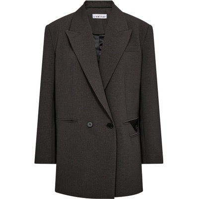 Haute L'Amitié  Emerald Oversize Triangle Blazer HL10463 DARK GREY