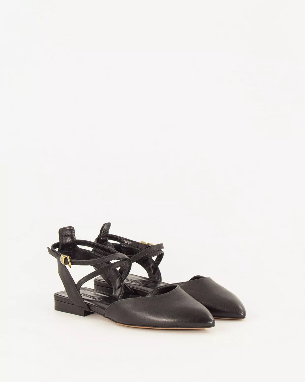 Sessun Betty Babies Bout Pointu Black Leather 24601004