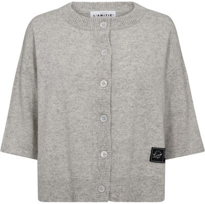 Haute L'Amitié Cash SS Cardigan Pearl Melange HL10220