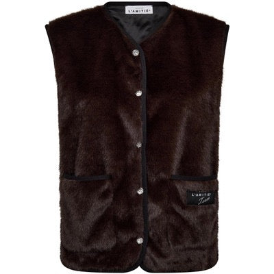 Haute L'Amitié Fur Tech Vest Mocca