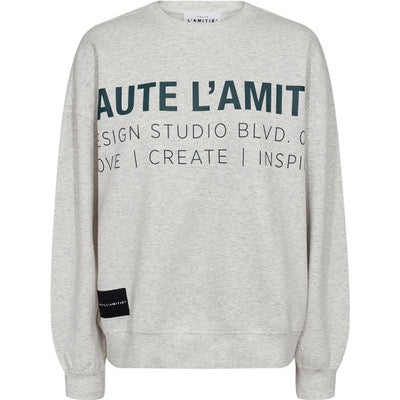 Haute L'Amitié Studio Logo Sweat HL10446 Pearl Melange