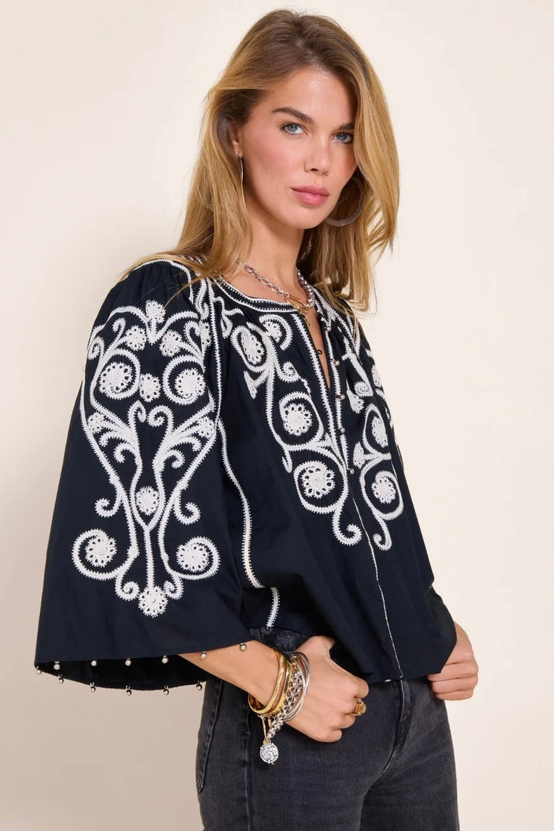 Scarlett Poppies NEELY TOP Onyx Black