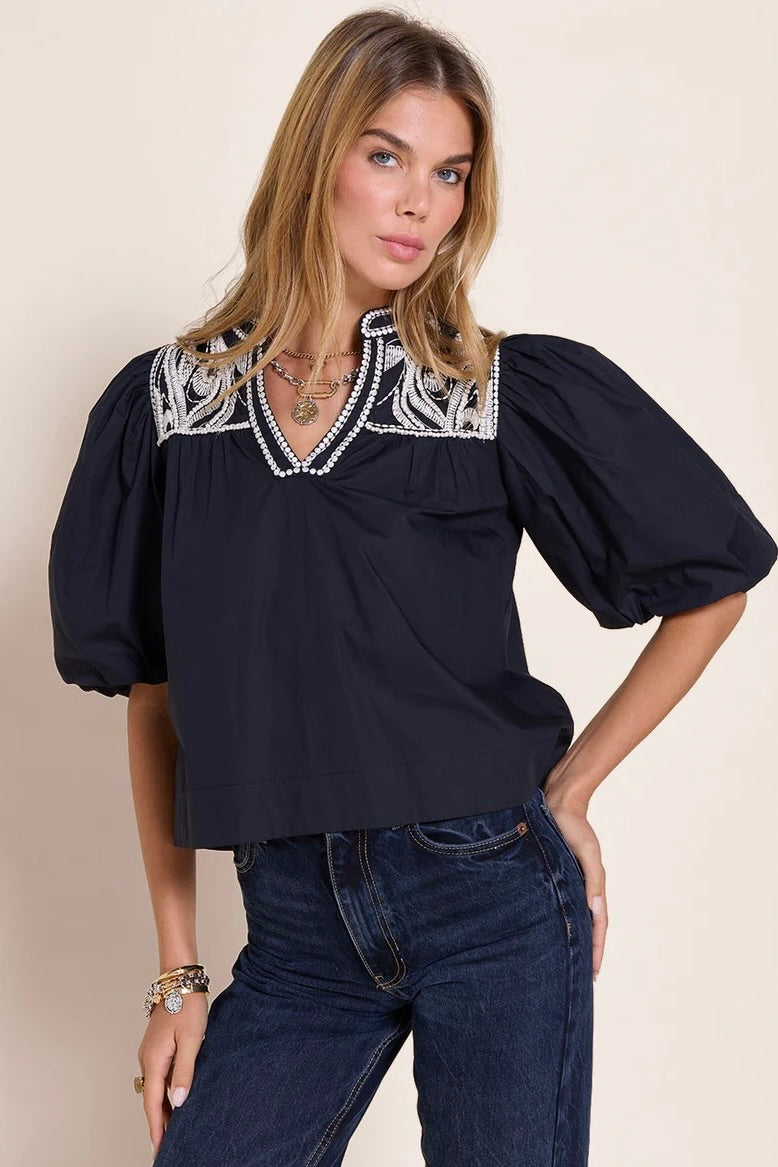 Scarlett Poppies SHEILA TOP Onyx Black