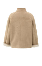 Afbeelding in Gallery-weergave laden, Yaya Oversized Lammy Coat Light Camel 02-001066-510
