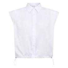 Afbeelding in Gallery-weergave laden, Co'couture 500255 ElaraCC Pleat SS Shirt 10001 White
