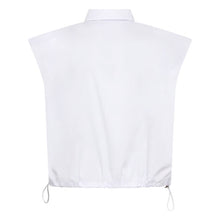 Afbeelding in Gallery-weergave laden, Co'couture 500255 ElaraCC Pleat SS Shirt 10001 White
