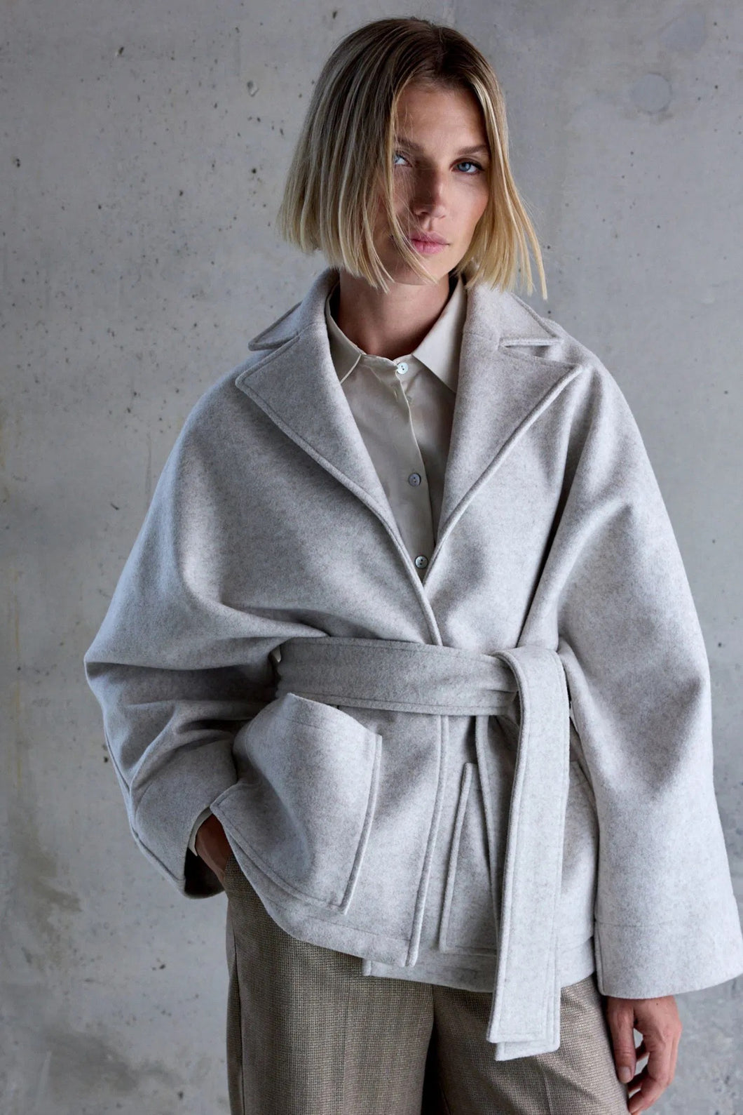 Femmes du Sud Jacket Roche Wool Off White