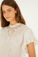 Afbeelding in Gallery-weergave laden, Farm Rio 348794 L0025 OFF-WHITE BLOUSE WITH APPLIQUES
