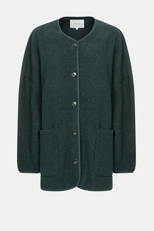 Âme Antwerp HANNAH GREEN WOOL OVERSIZED JACKET