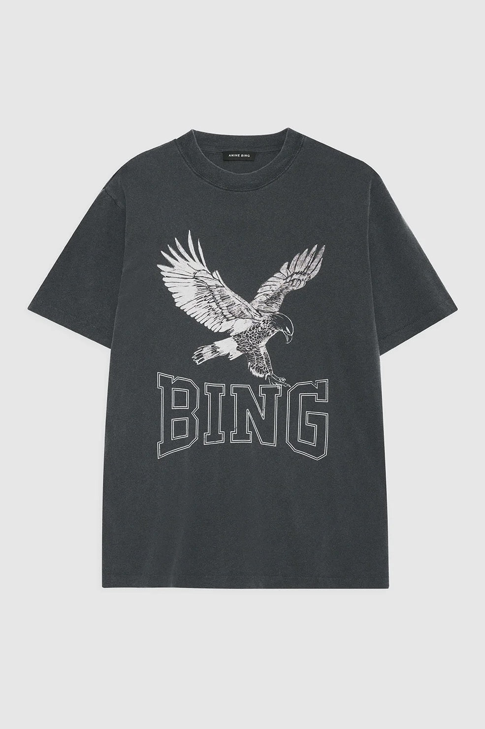 Anine Bing Lili Tee Retro Eagle Washed Black A-08-10075-WBL1