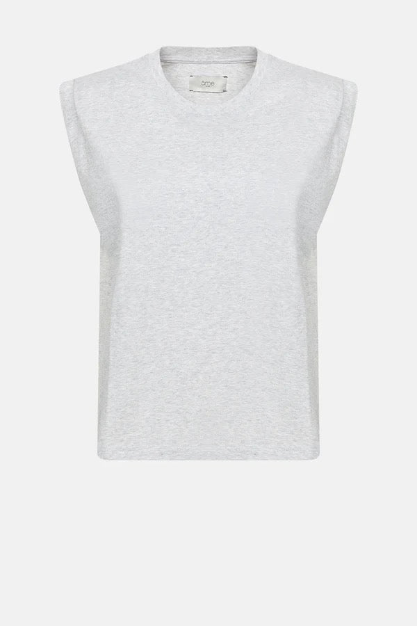ÂME Antwerp KILL MARLED GREY SLEEVELESS T-SHIRT