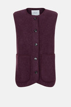Afbeelding in Gallery-weergave laden, Âme Antwerp MADISON PLUM SLEEVELESS WOOL JACKET
