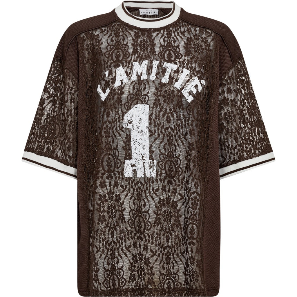 Haute L'Amitié Lace Football Tee Mocca HL10001