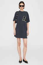 Afbeelding in Gallery-weergave laden, Anine Bing Meth Mini Dress Letterman Washed Black A-02-10275-WBL1
