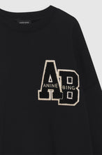 Afbeelding in Gallery-weergave laden, Anine Bing Miles Oversized Sweatshirt Letterman Black A-08-10074-BLK1
