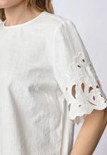 Afbeelding in Gallery-weergave laden, Co'couture LitaCC Linen Emb SS Blouse White 45157
