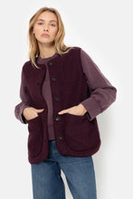 Afbeelding in Gallery-weergave laden, Âme Antwerp MADISON PLUM SLEEVELESS WOOL JACKET
