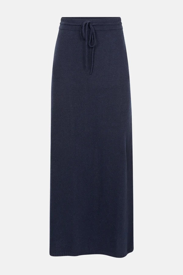ÂME ANTWERP MAGGY NAVY LONG KNIT SKIRT