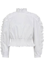 Afbeelding in Gallery-weergave laden, Co&#39;couture SannaCC Ruffle Smock Blouse White 35895 4000
