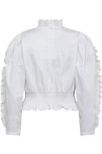 Afbeelding in Gallery-weergave laden, Co&#39;couture SannaCC Ruffle Smock Blouse White 35895 4000
