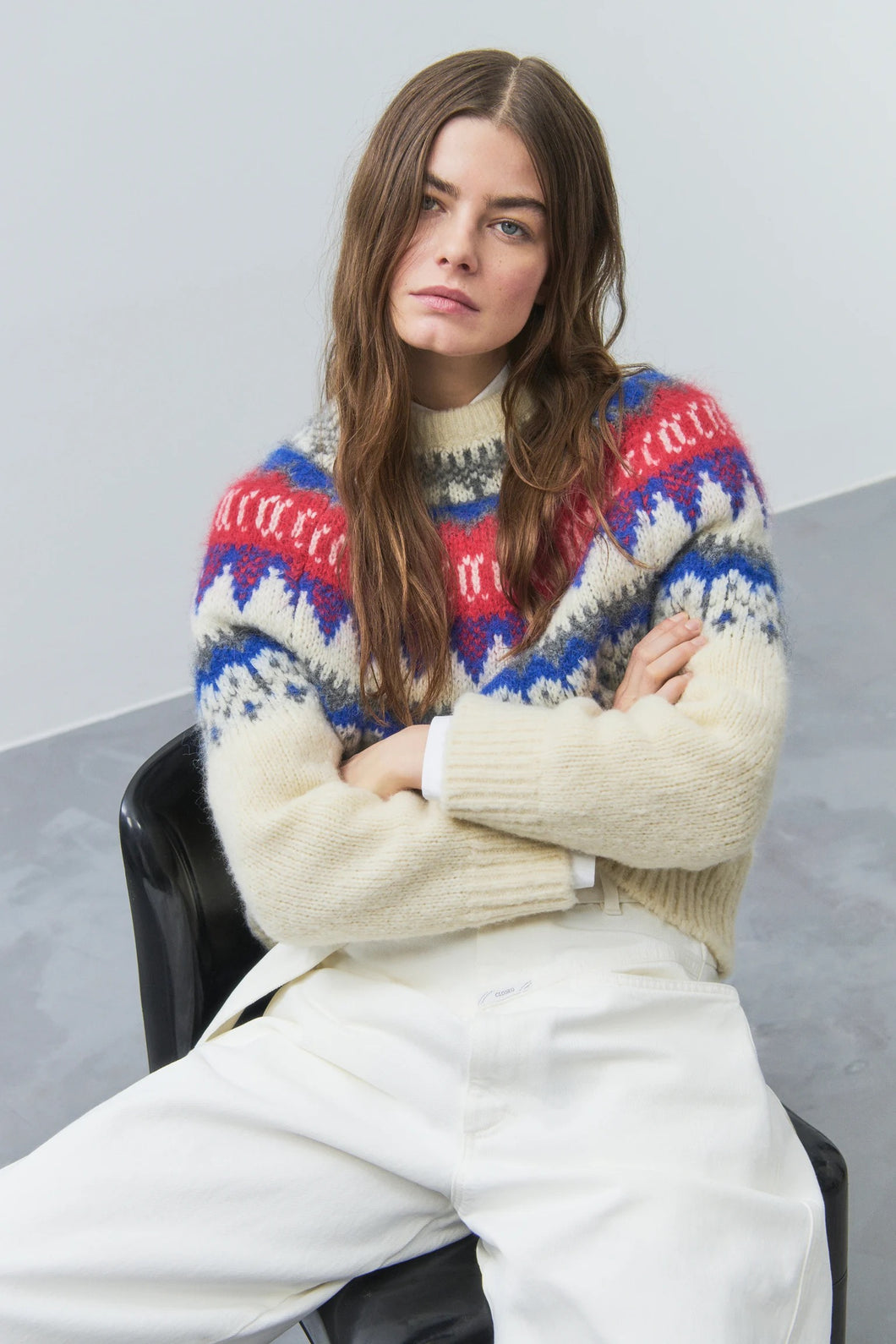 Closed Crew Neck Long Sleeve C96419-94C-JC Ivory 218