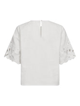 Afbeelding in Gallery-weergave laden, Co'couture LitaCC Linen Emb SS Blouse White 45157
