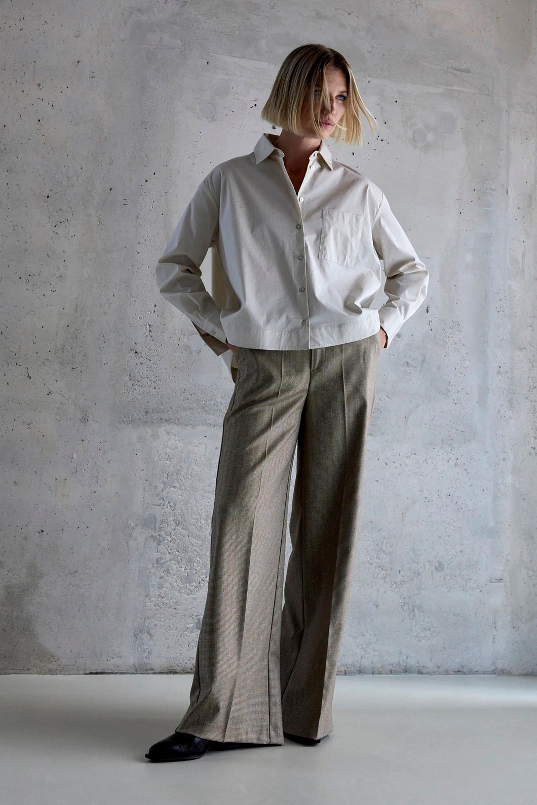 Femmes du Sud Broek Amore Lurex Camel