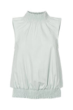 Afbeelding in Gallery-weergave laden, Rabens Saloner Poplin Heavy Shirring Top - Fiola Sky Blue W25285104
