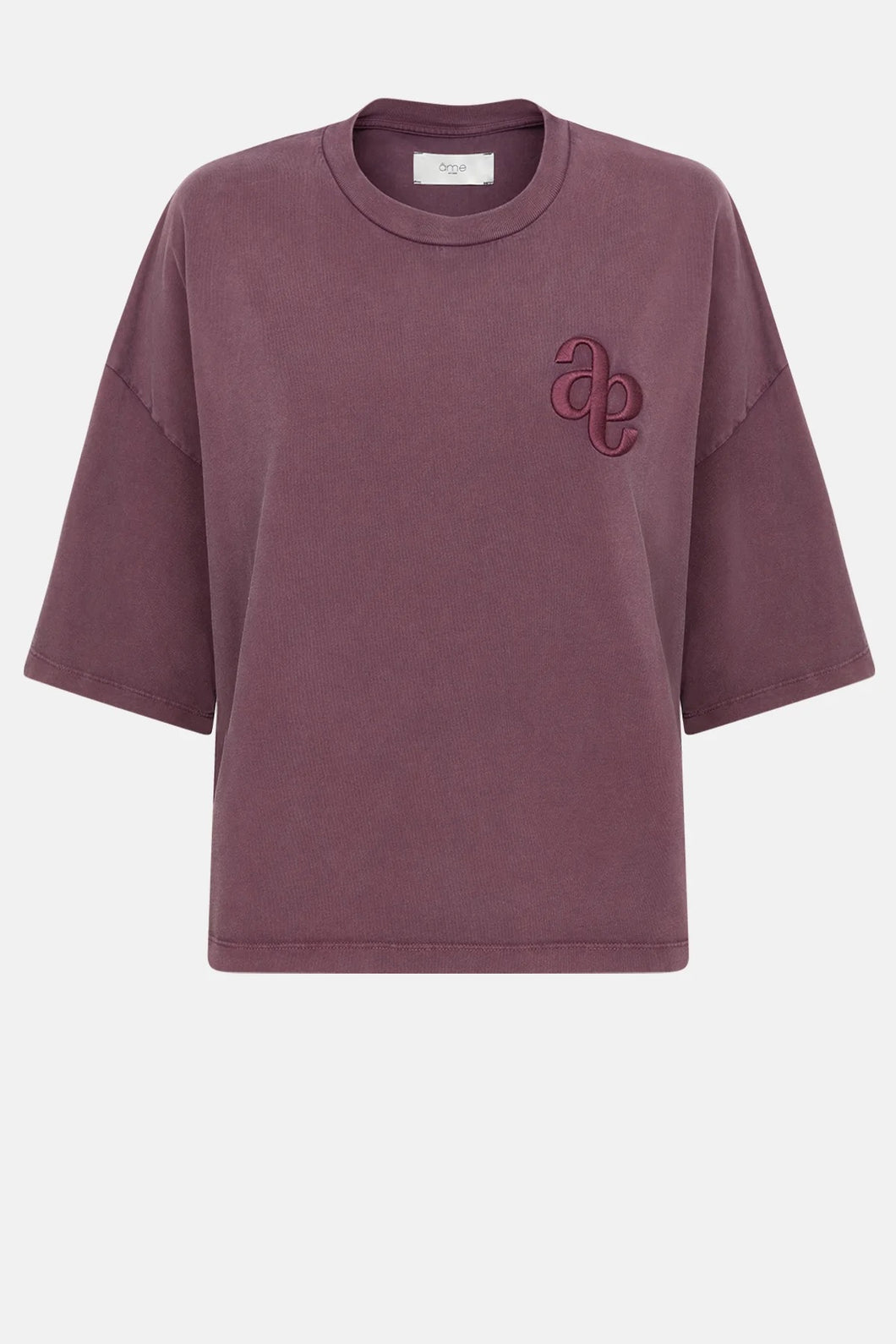 ÂME Antwerp Eloise-A Boxy T-Shirt | Vintage Plum