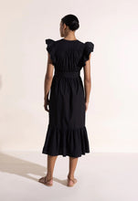 Afbeelding in Gallery-weergave laden, Scarlett Poppies Paradise Cove Midi Dress Onyx Black
