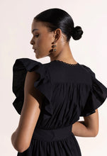 Afbeelding in Gallery-weergave laden, Scarlett Poppies Paradise Cove Midi Dress Onyx Black

