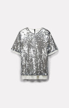 Afbeelding in Gallery-weergave laden, Roseanna MARTIAL SILVER SEQUIN T-SHIRT W26MIDNMARTIAL
