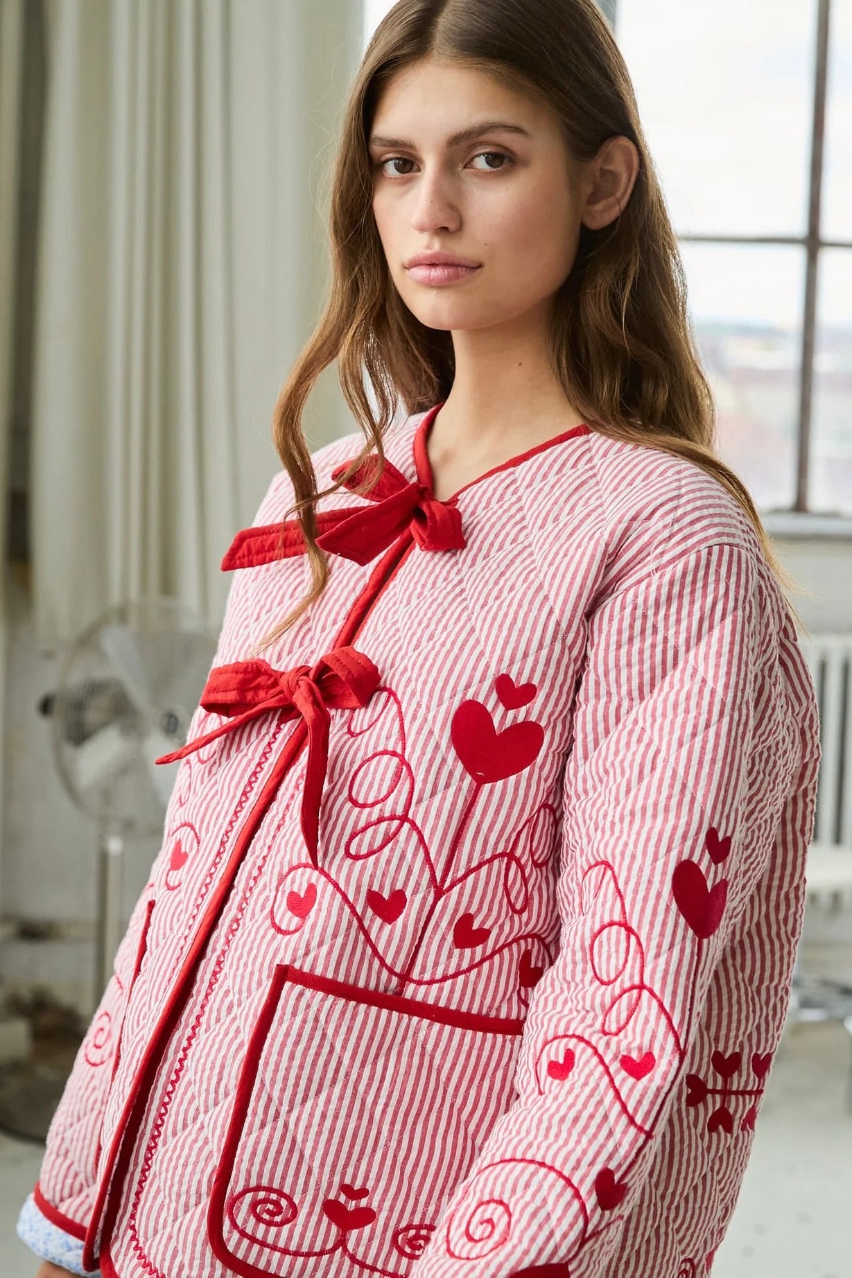 Sissel Edelbo PENNY JACKET RED STRIPES – Goudsteen