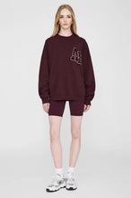 Afbeelding in Gallery-weergave laden, Anine Bing MILES OVERSIZED SWEATSHIRT LETTERMAN Dark Burgundy  A-08-10523-RED4
