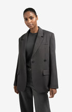 Afbeelding in Gallery-weergave laden, YAYA Woven Oversized Blazer With Fa Anthracite Melange 01-501070-509
