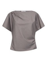 Afbeelding in Gallery-weergave laden, Co'couture 500146 JoveCC Check Pleat Blouse 65004 Light Grey
