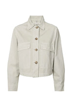 Afbeelding in Gallery-weergave laden, Rabens Saloner CANVAS LIGHT SHORT JACKET - NEVA W25120106 Grey cloud
