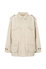 Afbeelding in Gallery-weergave laden, Rabens Saloner Denim Ecru Defense Jacket - Feodora Ecru W25220105
