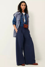 Afbeelding in Gallery-weergave laden, Sessùn Ridye Wide Leg Elastic Pants Blue de Chine
