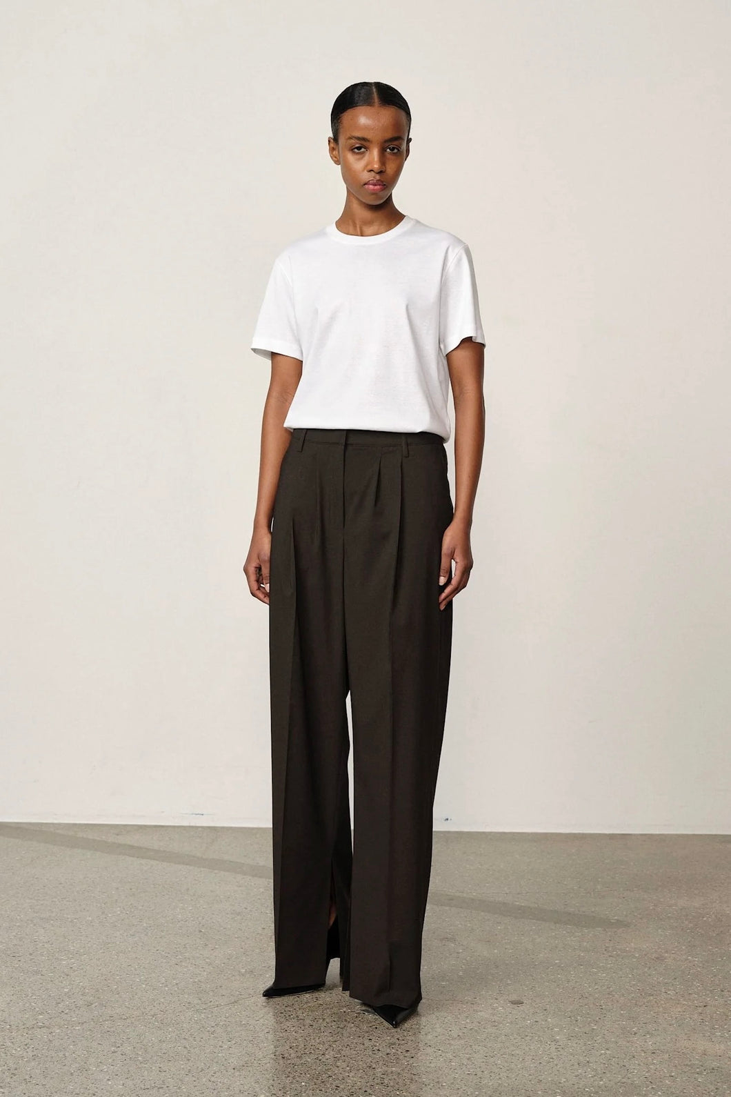 Herskind Rupert Low Waist Pants - Coffee Bean