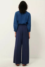 Afbeelding in Gallery-weergave laden, Sessùn Ridye Wide Leg Elastic Pants Blue de Chine
