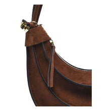 Afbeelding in Gallery-weergave laden, Farm Rio 19178132 SUEDE HOBO BANANA BAG SMALL 372135 WALNUT S0154
