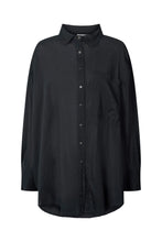 Afbeelding in Gallery-weergave laden, Rabens Saloner NOAH Cotton oversized shirt I Black
