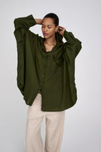 Afbeelding in Gallery-weergave laden, Rabens Saloner NOAH Cotton oversized shirt I Black
