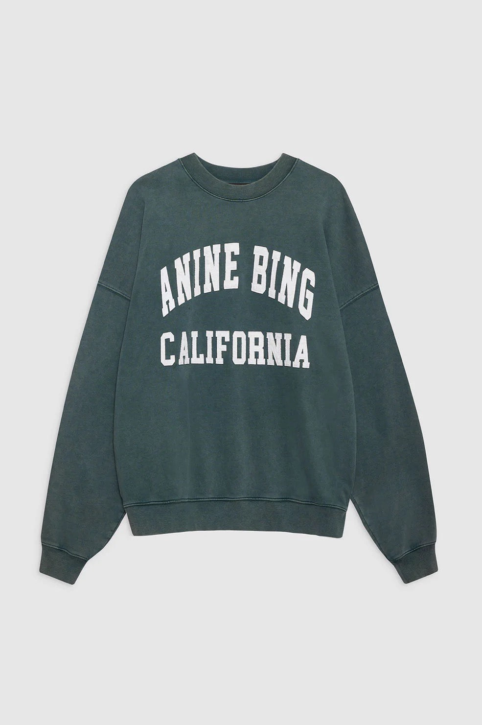 Anine Bing Miles Sweatshirt AB Washed Dark Sage A-08-10025-310
