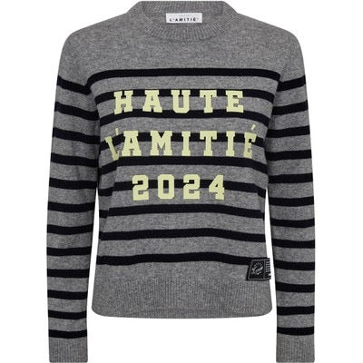 Haute L'Amitié Cash LS Stripe Logo Knit HL10261
