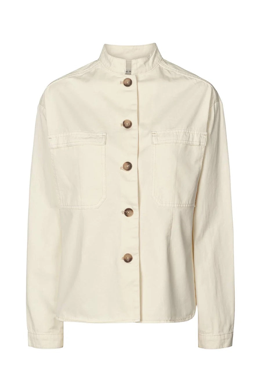 Rabens Saloner Canvas Light Shirt Winter White Jozephine W24420112